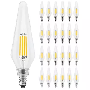 Luxrite E12 Candelabra LED Light Bulbs 60 Watt Equivalent, 3000K Soft White,... - Picture 1 of 7