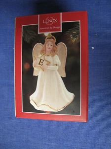 LENOX Monogram Ornament Angel - the Letter " E " - Picture 1 of 5