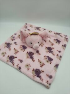 MANHATTAN Toy Plush Pink Elephant w/Crown Baby Lovey Floral Print 