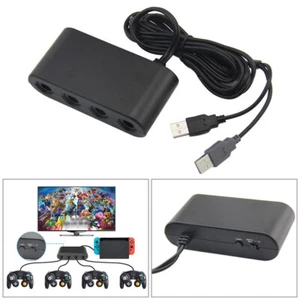 4 Port Controller Hot Adapter For Gamecube on Nintendo Wii U Switch PC Modes USB - Picture 1 of 12
