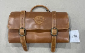 Canyon Outback Buffalo Mountain Hanging Leather Toiletry Bag-Distressed Brown - Picture 1 of 10