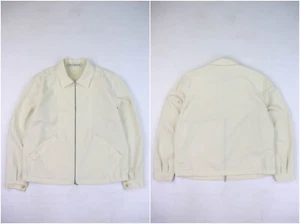 80-90s Massimo Osti Production Vintage Cream White Lightweight Zip Jacket Size L - Picture 1 of 13
