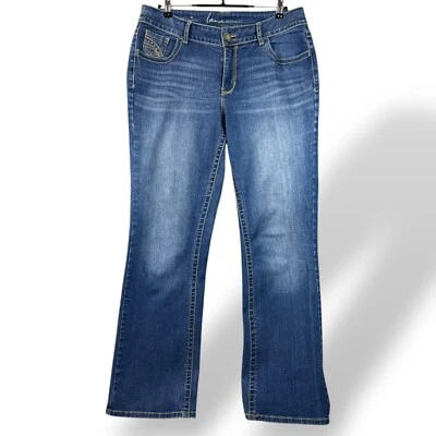 Jeans Lane Bryant para mujer talla 14 calce genio promedio bota ajustada de mezclilla elástica Foto 1 de 4