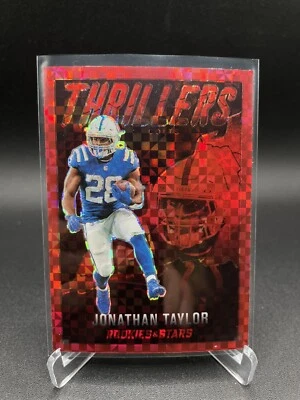 JONATHAN TAYLOR 2022 Panini Rookies & Stars Thrillers Red Plaid Insert Colts 🔥 - Image 1 of 4