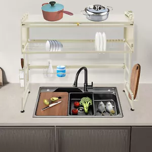 Modern Cutlery Drainer, Dish Drying Rack, 2-tier Dish Drainer Large Capacity NEW - Picture 1 of 12