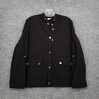 Chaqueta con Capucha Chicos para Mujer 1 EE. UU. 8 10 Negra Zenergy Pulida Elastizada Utilidad Foto 1 de 4