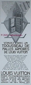 REKLAME LOUIS VUITTON KOFFER SCHRANK KOFFER BAGAGERIE DE 1930 FRANZÖSISCH AD PUB - Bild 1 von 1