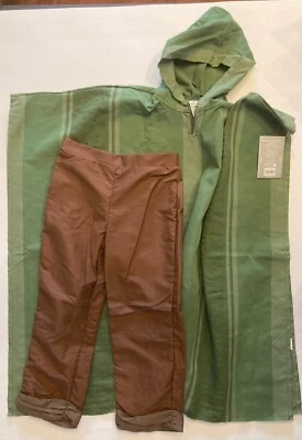 NWT Disney Store Sz 9-10 Encanto Bruno Costume Green Hooded Poncho & Brown Pants - Image 1 of 2