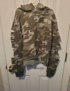 Justice Green Camo Sweater size 10 - Picture 1 of 5