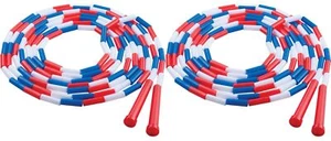 Champion Sports Plastic Segmented Jump Rope, 16 Feet - Blue/Red/White (2-Pack) - Picture 1 of 1