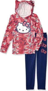 Hello Kitty Girls 2-Piece Hooded Top & Legging Set Size 3T 4T 5/6 6X 7 8/10 12 - Picture 1 of 4