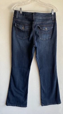 Code Bleu Womens Brigitte Bootcut Back Flap Jeans Size 10 Short Measured 31x28.5 - Image 1 of 4