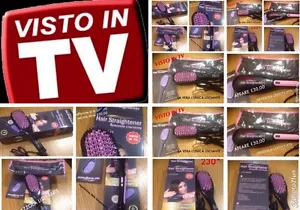 SPAZZOLA LISCIANTE PER CAPELLI IN CERAMICA PIASTRA CON DISPLAY AFFARE €30,00 - Foto 1 di 1