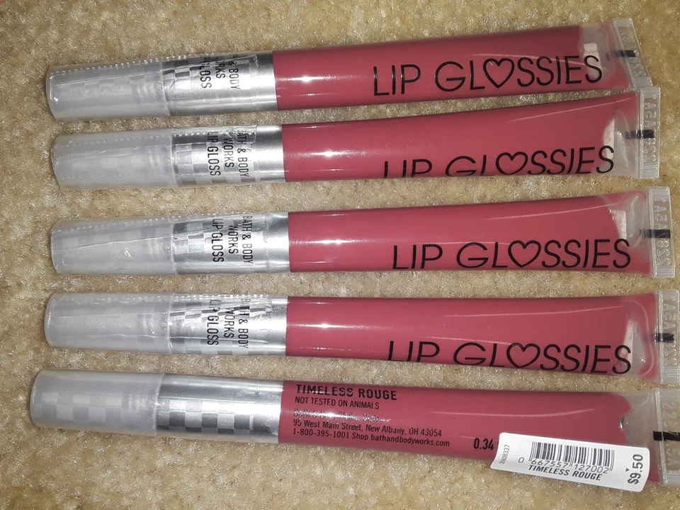 LOTE DE 5 LÁPICES LABIALES BRILLOS HIDRATANTES ROUGE TIMELESS BATH & BODY WORKS x5 Foto 1 de 1