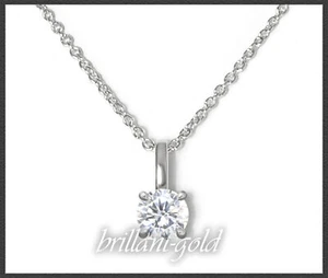 585 Gold Diamant Collier mit 0,25ct Brillant; Lupenrein, River D; HEARTS & ARROW - Bild 1 von 10