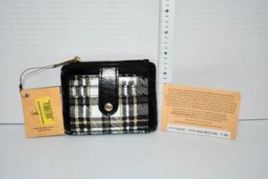 Cartera de identificación Patricia Nash Cassis en blanco y negro a cuadros #P567481 nueva con etiquetas - Imagen 1 de 4