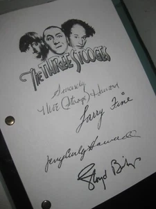 The Three Stooges Signed TV Script Curly Howard Larry Fine Moe Lloyd Bridges RPT - Picture 1 of 1