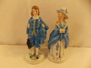 Pair of Courtesan Figurines with Japanese Pat # 87575 and #87576 - Picture 1 of 8