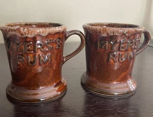 Vintage Myers's Rum & Kaffeebecher 2er Set Melasse Braun Creme - Bild 1 von 8