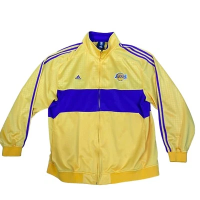 Adidas Los Angeles Lakers Chaqueta de Pista de Calentamiento Para Hombre XL NBA Cremallera Completa Bordada Foto 1 de 4