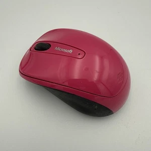 Microsoft Wireless Mobile Mouse 3500 (Model 1571) – Pink/Red – 2.4GHz USB Wirele - Picture 1 of 7