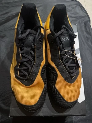 Size 10 - Adidas Y-3 Barricade 13 Collegiate Gold Black Tennis Shoes - Image 1 of 4