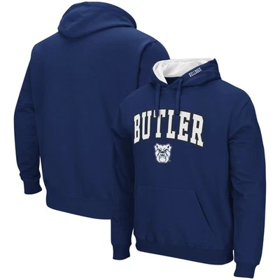 Men's Colosseum Navy Butler Bulldogs Arch and Logo Pullover Hoodie - Image 1 of 3