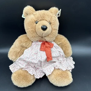 Peluche orso coccolone Harlow Heartline 1987 vintage con etichette con vestiti - Foto 1 di 11