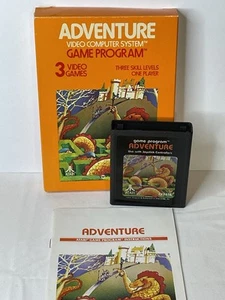 Adventure (Atari 2600, 1980) Complete In Box w/ Manual Cleaned Tested - Picture 1 of 20
