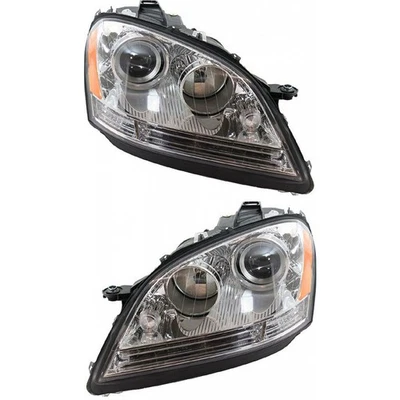 For Mercedes-Benz ML320/ML63 AMG Headlight 2007 Driver & Passenger Side Pair Foto 1 de 4