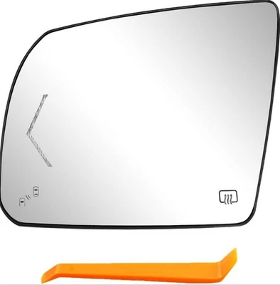 Driver Side Heated Mirror Glass w/ Blind Spot & Signal 07-20 Tundra 08-17 Sequoi - Image 1 of 4