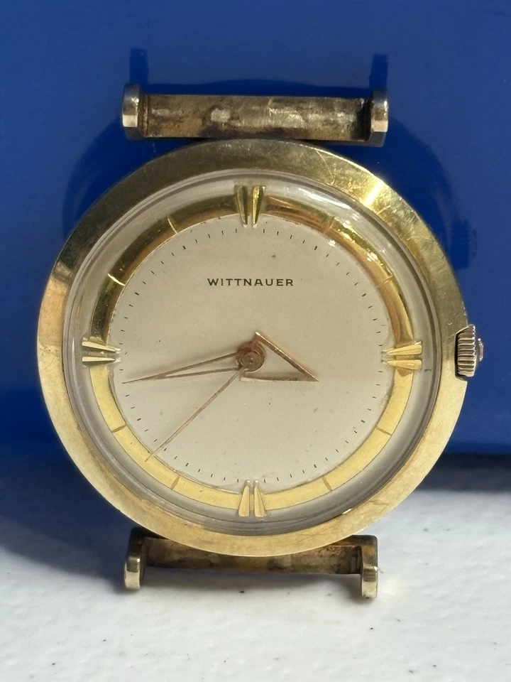 Vintage Wittnauer Fancy Triangle Hands Manual Wind 33mm Wrist Watch Runs  - Image 1 of 4