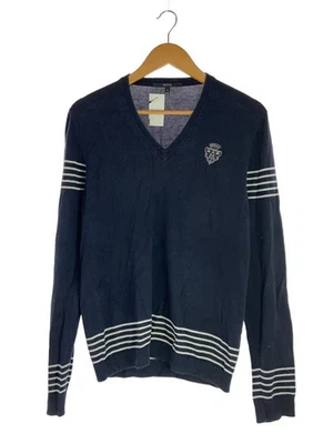 GUCCI Jersey Punto Cuello en V (Ligero), Talla S, Algodón, NVY, Rayas, 261049 Z3 Foto 1 de 4