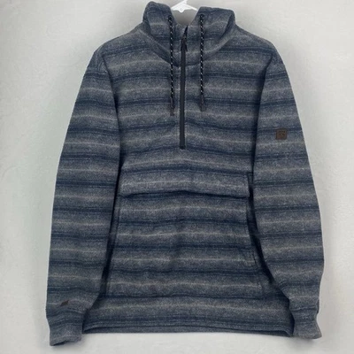 Billabong A/DIV Boundary Fleece Sweater Adult Medium Gray Blue Kangaroo Pocket - Image 1 of 4