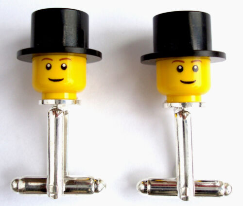 TOP HAT Cufflinks made from LEGO® Mini Figure bricks groom wedding best man gift