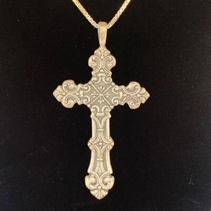 Collar Colgante Cruz Shube Dakota West Plata Esterlina Art Nouveau Renacimiento - Imagen 1 de 8