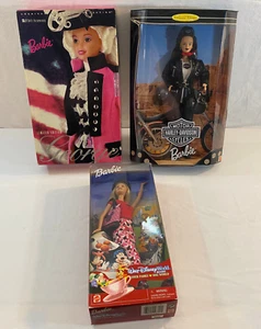 Lote 3 Barbies NRFB FAO negro George Washington Walt Disney Harley Davidson - Imagen 1 de 14