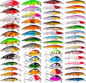 Bass Fishing Lures Kit Set Topwater Hard Baits Minnow Crankbait Pencil VIB Swimb - Picture 1 of 7