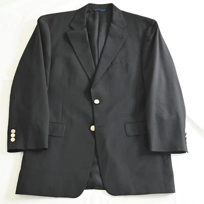 Burberry London 39R 40R Black Silver Button Wool Blazer Jacket Sport Coat - Image 1 of 4