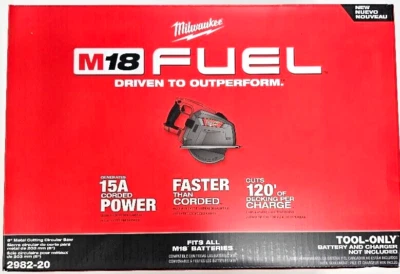 Sierra de corte de metal Milwaukee 8" 2982-20 COMBUSTIBLE sin escobillas M18 18 voltios NUEVA EN CAJA Foto 1 de 2
