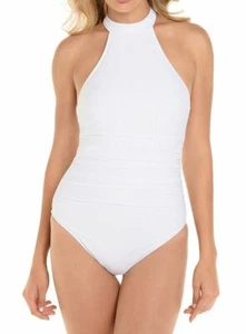 NUEVO CON ETIQUETAS PRECIO DE VENTA SUGERIDO POR EL FABRICANTE $174 - TRAJE MÁGICO Ursula Traje de baño de una pieza, blanco liso, talla 10 - Imagen 1 de 2