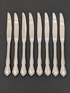WM A Rogers Oneida Silber Mansfield hohle Tafelmesser rostfrei: 8er Set - Bild 1 von 7