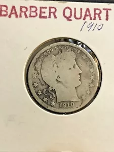 US Barber Quarter, 1910 - Picture 1 of 4