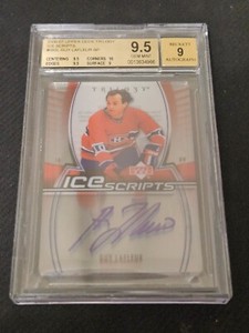 2006-07 UD TRILOGY GUY LAFLEUR IS-GL ICE SCRIPTS AUTO AUTOGRAPH BGS 9.5 SP