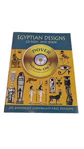 Vintage Egyptian Designs CD-ROM & Book Dover Electronic Clip Art New 372 Designs - Foto 1 di 7