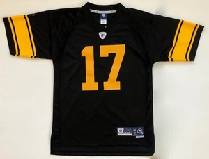Mike Wallace Pittsburgh Steelers Throwback Premier Black Reebok Jersey Medium - Picture 1 of 5