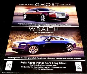 2015 INTRODUCING ROLLS-ROYCE GHOST SERIES II & WRAITH ADVERTISEMENT - Picture 1 of 1