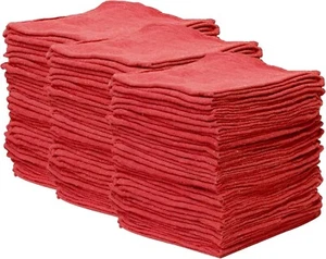 200 Pieces Red Shop Towel Large 15x15 Cleaning Rags, Fast Free Shipping, A Grade - Picture 1 of 8