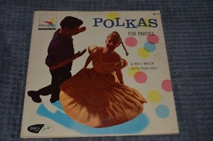 vtg 1957 WALLY MATECK Polka For Parties LP vinyl album DLP34 man cave bar decor - Imagen 1 de 2