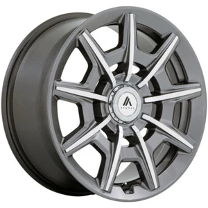 22x9 +38 Asanti AB041 Esquire 5x4.25,5x4.5 Anthracite Mach Wheels (Set of 4) - Picture 1 of 3